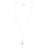 Parure en Argent, pendentif croix avec le Christ et Chaîne 50cm