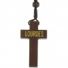 Chapelet Rosaire de Lourdes en corde avec 20 dizaines