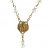 Gold Plated Lourdes Rosary with Swarovski Crystal Beads