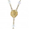 Gold Plated Lourdes Rosary with Swarovski Crystal Beads