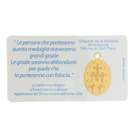 Miraculous Medal Card from Rue du Bac, Paris