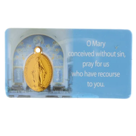 Miraculous Medal Card from Rue du Bac, Paris