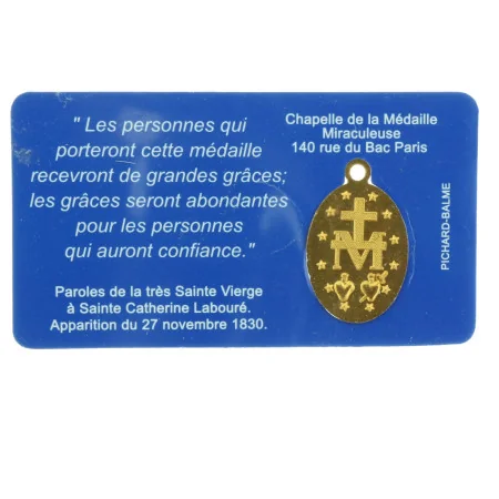 Miraculous Medal Card from Rue du Bac, Paris