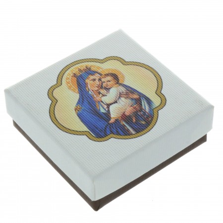 Our Lady of Mount Carmel Rosary with a decorated box