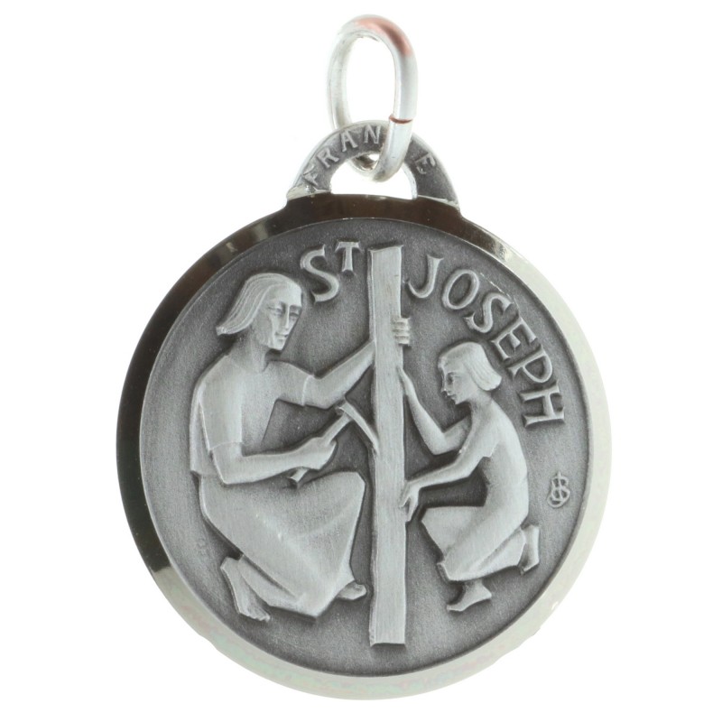 Saint Joseph Silver plated Medal 20mm