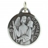 Saint Raphael Silver plated medal