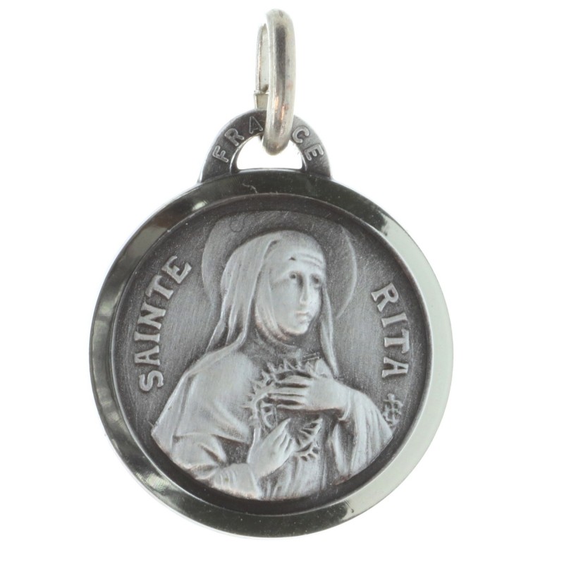 Médaille de Sainte Rita argentée