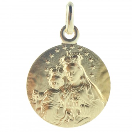 Médaille de la Vierge à l'Enfant en Plaqué Or 18 carats