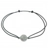Lourdes cord Bracelet with a Silver Medal