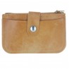 Genuine leather Lourdes coin purse with a zip