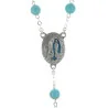 Chapelet de Lourdes en pierre de Turquoise et coeur Eau de Lourdes Chapelet de Lourdes en pierre de Turquoise et coeur Eau de Lourdes