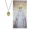 Collier de la Vierge Miraculeuse en corde avec une prière