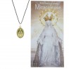 Collier de la Vierge Miraculeuse en corde avec une prière