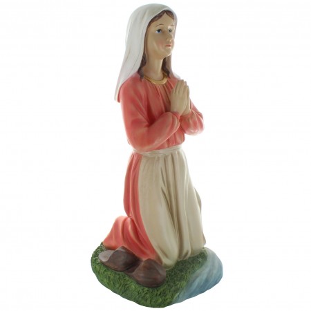 Saint Bernadette Statue wearing clogs.Colored resin 60cm
