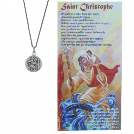 Saint Christopher Necklace with a prayer