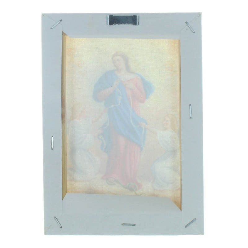 Cadre de Marie qui Défait les Noeuds sur toile imprimée 13 x 18cm