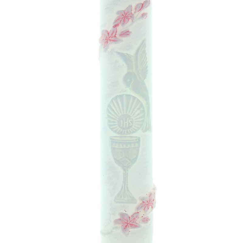 Communion Candle and coloured ribbon 40cm