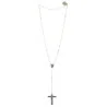 Lourdes Silver Rosary with blue Swarovski Cristal beads