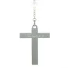 Lourdes Silver Rosary with blue Swarovski Cristal beads