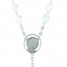 Lourdes Silver Rosary with blue Swarovski Cristal beads