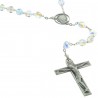 Chapelet de Lourdes en Argent et perles Cristal Swarovski bleu