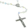 Lourdes Silver Rosary with blue Swarovski Cristal beads