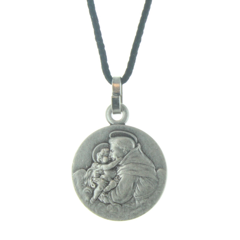 Collier Saint Antoine De Padoue - Pendentif Acier Inoxydable - Chaîne Réglable 55 Cm - Cadeau Religieux