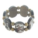 Wooden religious bracelet with images of Our Lady