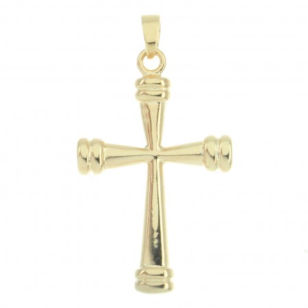 Pendentif Croix évasée en Plaqué Or