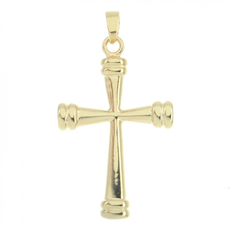 Pendentif Croix évasée en Plaqué Or