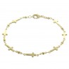 Gold plated Bracelet with tiny crosses