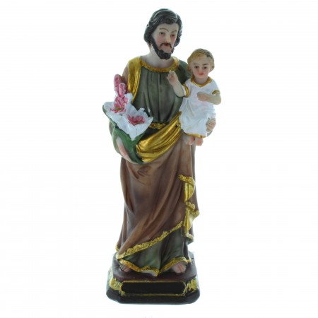 Statue de Saint Joseph décorée 20 cm