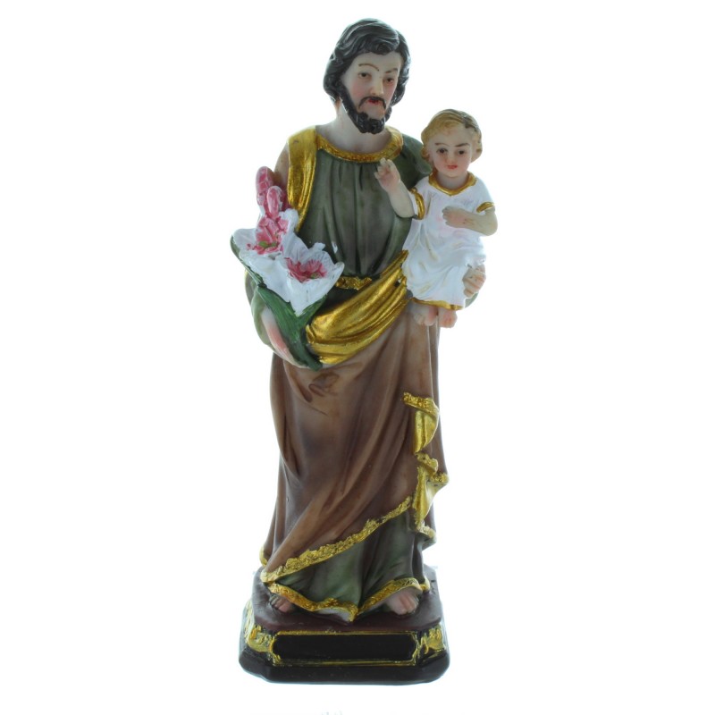 Decorated statue of Saint Joseph 12 cm