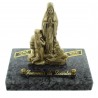 Lapide cimeteriala in granito con una statua in bronzo dell'apparizione di Lourdes 14x9cm