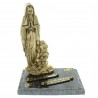 Rectangular Granite Cemetery headstone of Our Lady of Lourdes 25x33cm