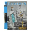 Blocco note di Lourdes con penna