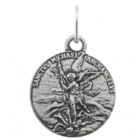 Médaille de Saint Michel en métal argenté