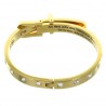 Golden steel Bracelet with Swarovski strass ingraved Ave Maria in Latin
