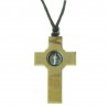 Saint Benedict Necklace with an olive wood cross