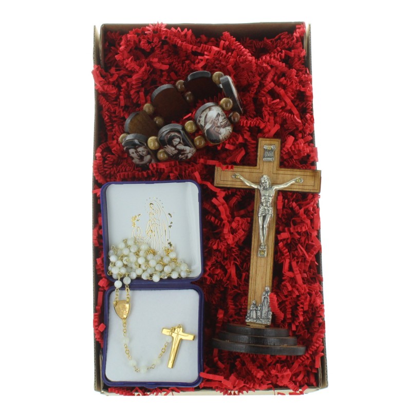 Coffret cadeau religieux de Noël, ma prière pour Lourdes