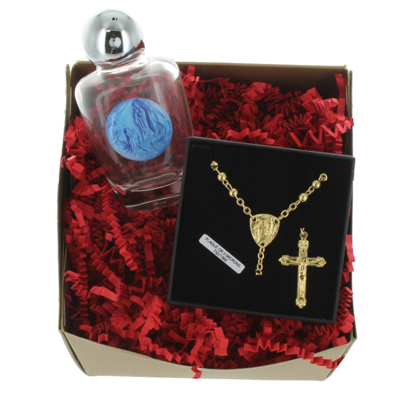 Christmas catholic gift box, my precious rosary from Lourdes