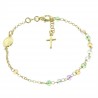 Our Lady of grace golden Silver Bracelet with Swarovski crystals