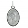 Double-sided silver medal Virgin Mary and Apparition of Lourdes