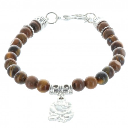 Genuine colour stone rosary bracelet