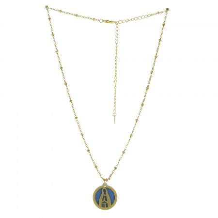 Our Lady of Lourdes Catholic necklace with a medallion