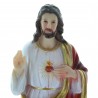 Statue du Sacré Coeur de Jésus en résine colorée 30cm