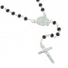 Lourdes Silver Rosary with 3mm Crystal Beads