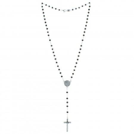 Rosario di Lourdes in argento con perline di cristallo 3mm