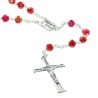 Genuine crystal rosary, Lourdes Apparition centerpiece