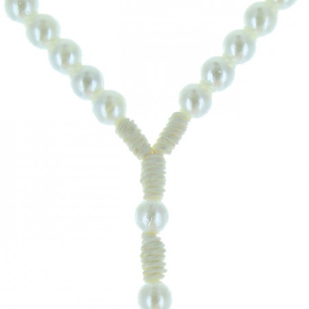 Cord rosary and iridescent beads